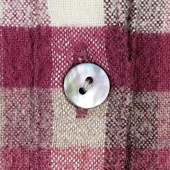 LL Bean Button Down Shirt LS Womens Size XL Plaid Check Pink Cotton - Picture 5 of 9